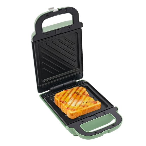 Electric Sandwich Maker Breakfast Machine Desktop Portable Bacon Sandwich Maker 600W Green
