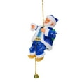 thumbnail image 1 of Electric Santa Claus Climbing Rope Ladder with Singing Music, Animated Plush Hanging Xmas Doll Figurine Ornament for Chistmas Holiday Party Home Decorations(Blue), 1 of 7
