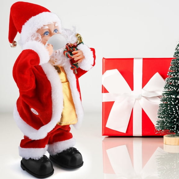 Electric Santa Claus Doll Animated Musical Climbing Ladder Christmas Tree Decor  Santa Claus Mask