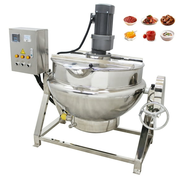 Electric Sauce Jam Tilting Jacketed Kettle Cooking Stirring Sandwich Pot 200L