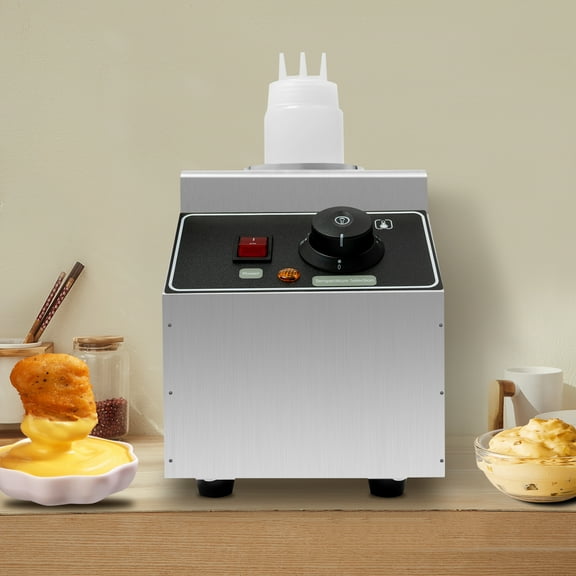 Electric Sauce Warmer - 80W Adjustable Temperature, Dual Heating Methods, Stainless Steel & PC, 22oz Capacity for Even & Fast Heating