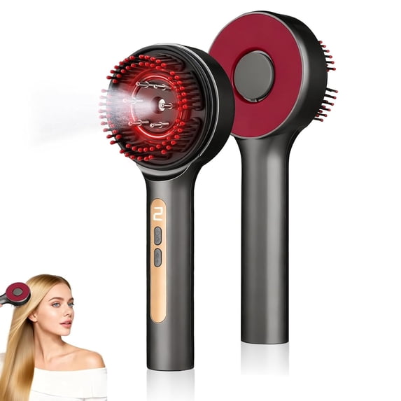 Electric Scalp Massager, 3-in-1 Hair Oil Applicator with Nano Mist, IPX7 Waterproof Scalp Scrubber, Portable Head Massager Scalp Brush for Home & Travel (White)