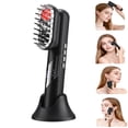 thumbnail image 1 of Electric Scalp Massager and Facial Massager , 4-in-1 Head Massagers Comb, Cordless Beauty Device with 3 Vibration Heat & Red Light, Portable Scalp Brush for Home & Travel, Black, 1 of 11