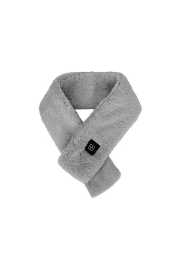 Electric Scarf USB Unisex Winter Heated Neck Shawl Soft Heating Neck Wrap Scarves with 3 Heating Modes, Gray