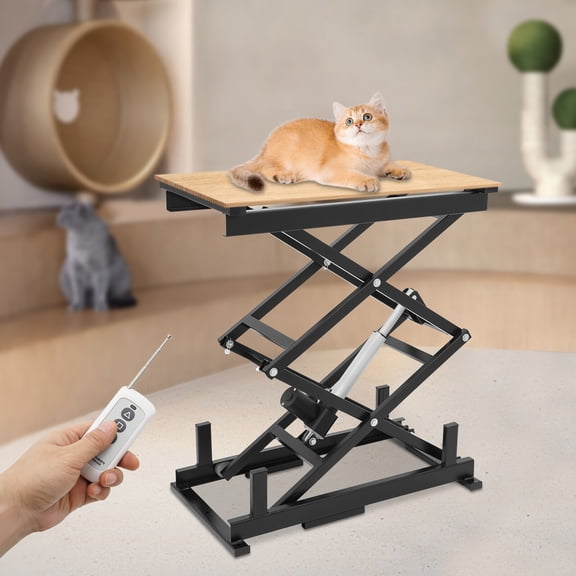 Electric Scissor Lift Table, Lift Table, Lift Table for Material Handling and Transportation, Black, Adjustable Height: 26.5-127cm/10.43-50in