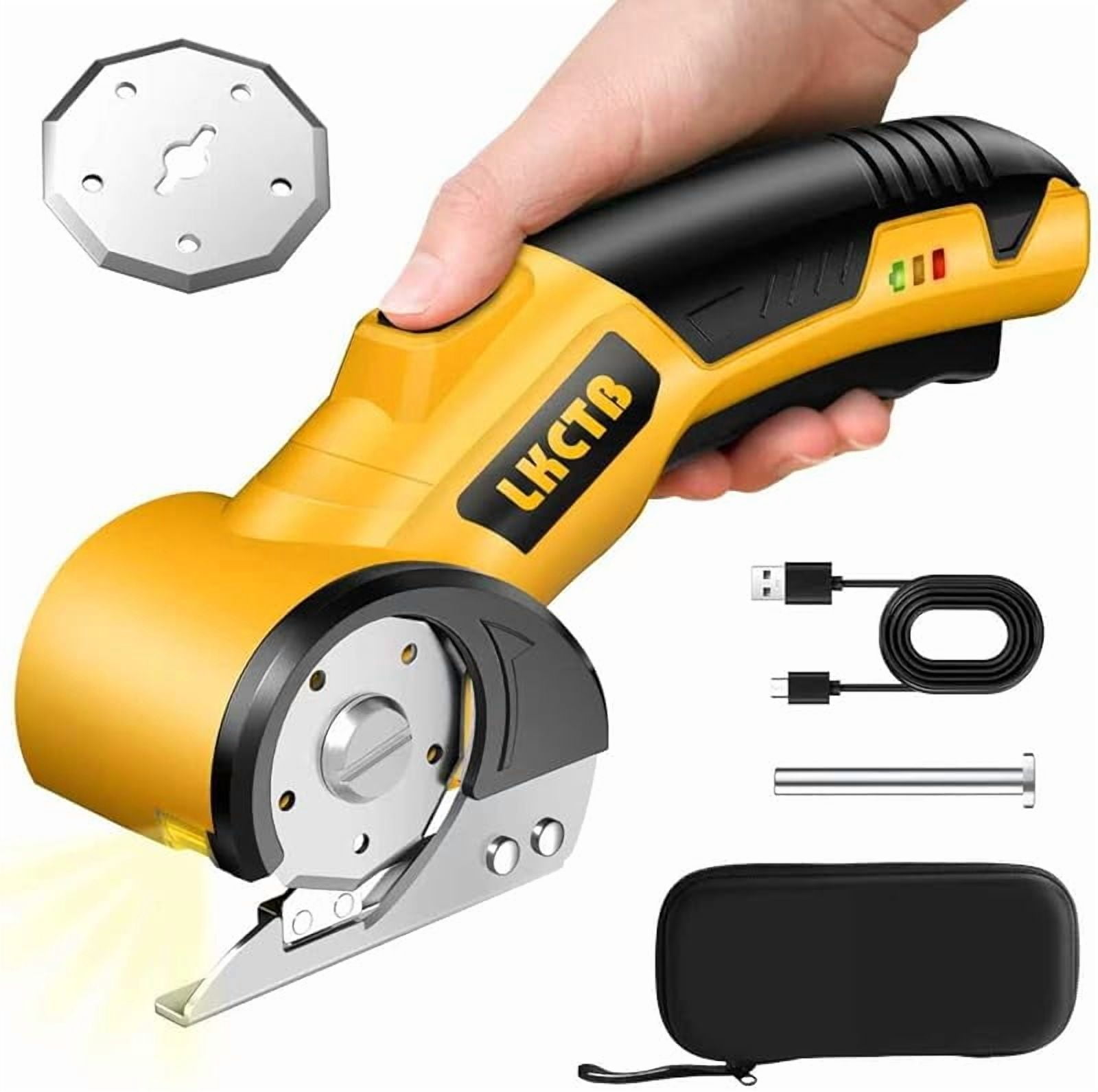 Electric Scissors, Cardboard Cutter, With LED Light, High-Efficiency Brushless Motor, 3500mAh Battery, Tungsten Steel Blade, Suitable for Cloth, Cardboard, Leather, Carpet Wire Rope Cutters