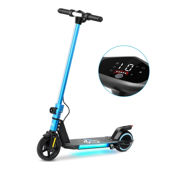 Electric Scooter 130W 24V 2.5Ah Foldable 6.5" Tires LED Lights with Display