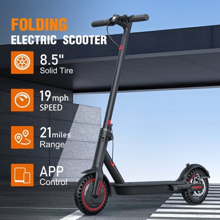 Electric Scooter, 350W/500W Motor, Top Speed 19/22 mph, Max 16/23/28Miles Ranges, Foldable E Scooter for Adults