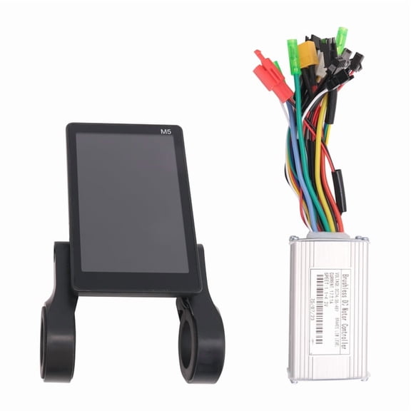 Electric Scooter 36V 48V 17A 3 Model Controller M5 Color LCD Display for 250W 350W Ebike,1 x Electric Bicycle Controller 1 x LCD Display,Black&Silver