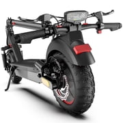 Electric Scooter for Adult, 48V 13AH Folding E-Scooters, 800W Motor up to 25Mph & 28Miles Range,10 Off Road Tire Scooter with Dual Suspension & Turn Signal Light