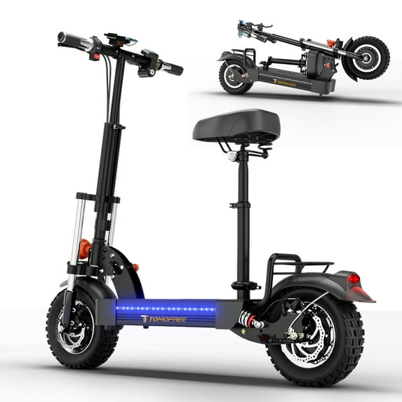 Electric Scooter for Adults, 2400W Dual Motor, 40MPH 40Miles Long Range Commuter E Scooters with Seat, 11" Tires, 48V 20AH Adult Electric Scooters for Outdoors and Travel