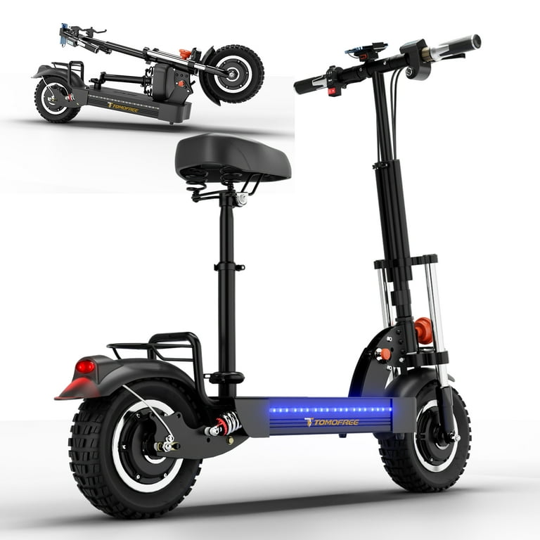Electric Scooter Adult, 48V 20AH 2400W Dual Motor, 11 Solid Tires, 40 Miles  Long Range, 40 mph Folding Commuter Electric Scooter for Adults 