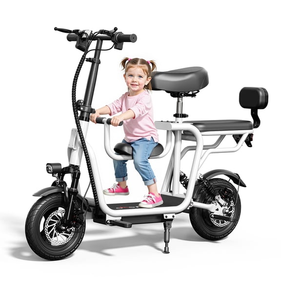 Electric Scooter for Adult Upgraded Version, 500W-750W Motor, 12 "Tire Foldable Electric Scooter with Seat within 18.75MPH, E-Scooter with Double Brakes