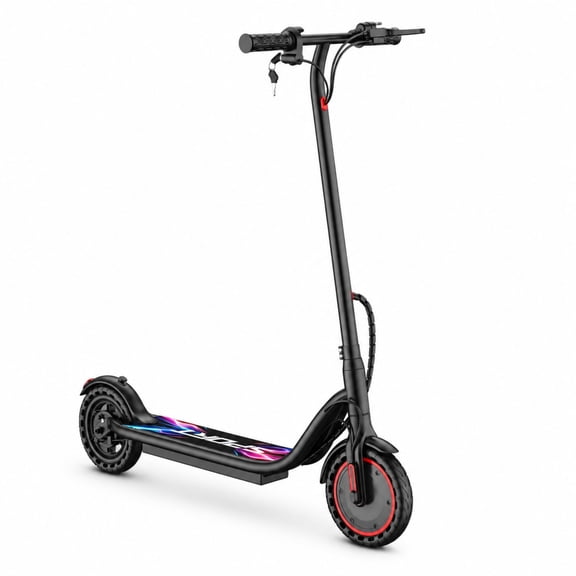 Electric Scooter for Adults, 350W Brushless Motor E Scooter with Key Ignition, 8.5 Inch Solid Tires, 19 MPH Speed, UL2272 Certified, Dual Braking System