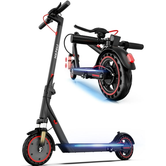Electric Scooter Adults,36V 10.5Ah Battery, 550W Motor, 8.5'' Honeycombs Solid Tire, Up to 23 Miles & 19 MPH, Front Suspension, Built-in Side Lights