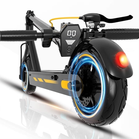 Electric Scooter Adults, 500W/600W Motor, Reaches 19/25 MPH, Up to 22/28 Miles Range, Foldable E-Scooter with 10" Air Tires, Dual Brake, Suspension, App Control & LED Display