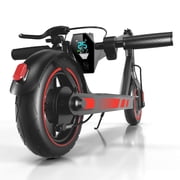 Electric Scooter for Adults, 500W Motor, 10"Solid Tires, up to 22 MPH and 22-28 Miles Range, Foldable Commuter E Scooter with Drum Braking System and Smart APP Control Red