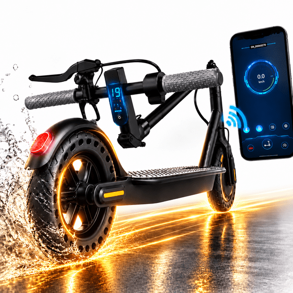 Electric Scooter for Adults, Foldable Commuter E Scooter, 350W Brushless Motor, Up to 19 MPH & 22 Miles, 8.5" Solid Honeycomb Tires, UL2272 Certified, Smart APP Control