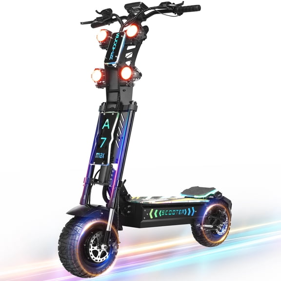 Electric Scooter for Adults, High Power 10000W Dual Motor with UL 2272, Max Speed 60MPH & Up to 72Miles,14" Off-Road Tires, 72V/50Ah Large Capacity BatteryUSA Werahouse)