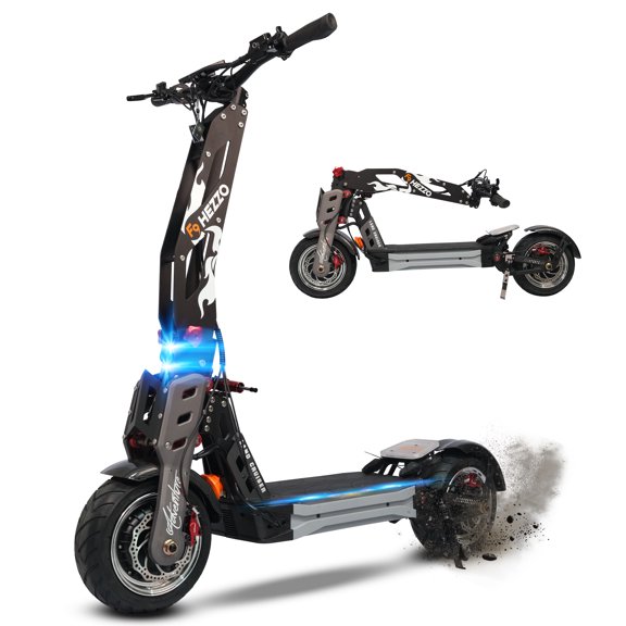 Electric Scooter for Adults with NFC, 2*4000W Dual Motor, 55 MPH Max Speed & 70 Mile Ranges , 60V/40AH Battery ,12" All-Terrain Tires440lbs Max Load, Fast E-Scooter(USA Werahouse)
