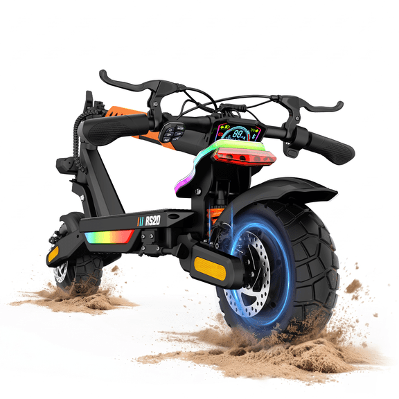 Electric Scooter for Adults, Peak 1200W Motor, 34MPH Fast Off Road E-Scooter, 56Miles Long Range, 10" All-Terrain Tires, 330lbs MAX Load, Foldable Commuter E-Scooter