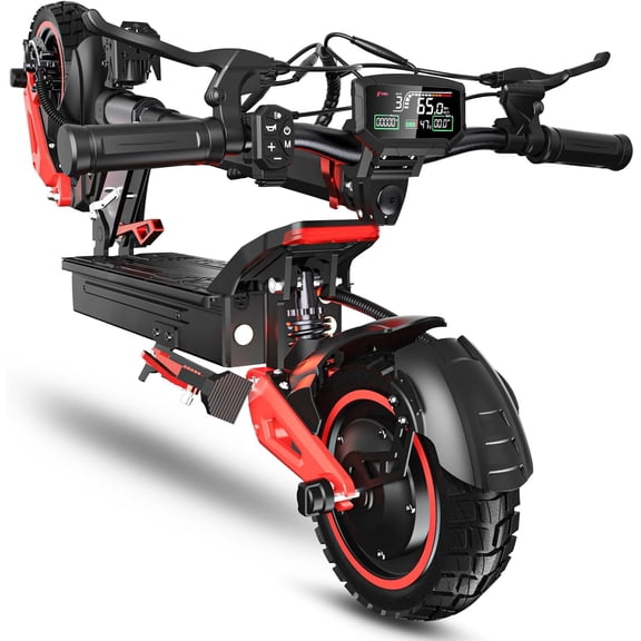 Electric Scooter Adults with Seat 1600W  37 Miles & 34MPH Fast E-Scooter,Dual Brake Full Suspension,All-Terrain Offroad Electric Scooters Foldable for Commuting