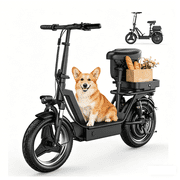 Electric Scooter Adults with Seat, 48V 17.5AH Foldable Escooter 14 Tires 1200W Peak Motor 25MPH 35Miles Long Range and Disc Brake 350lbs Max Load Dual Shock Suspension Wide Deck Rear Box