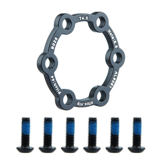 Electric Scooter Brake Disc Bicycle Disc 6-Hole Hub Heightening Pad with Screws