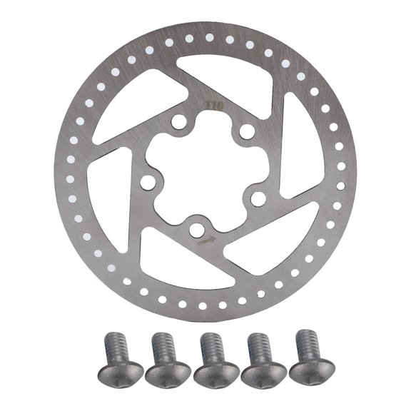 Electric Scooter Brake Rotor, 5,Hole, 110mm Stainless Steel, Enhanced Stopping Power Reliability