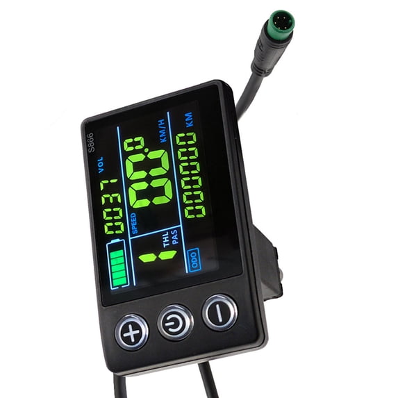 Elektrische Fiets S866 LCD-scherm Meter 24V 36V 48V Bedieningspaneel met Waterdichte Stekker