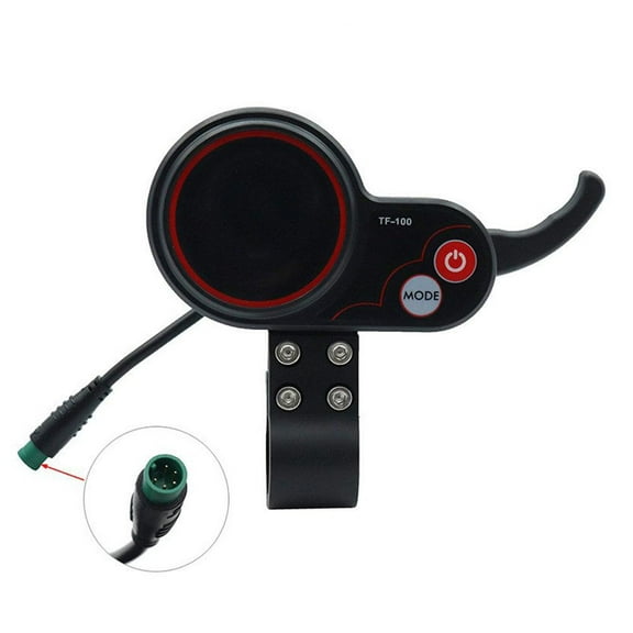 Electric Scooter Dashboard Display with Accelerator Controller - Real-Time Speed & Mileage, 5-Pin/6-Pin Compatible, Stable & Durable for Adult Riders