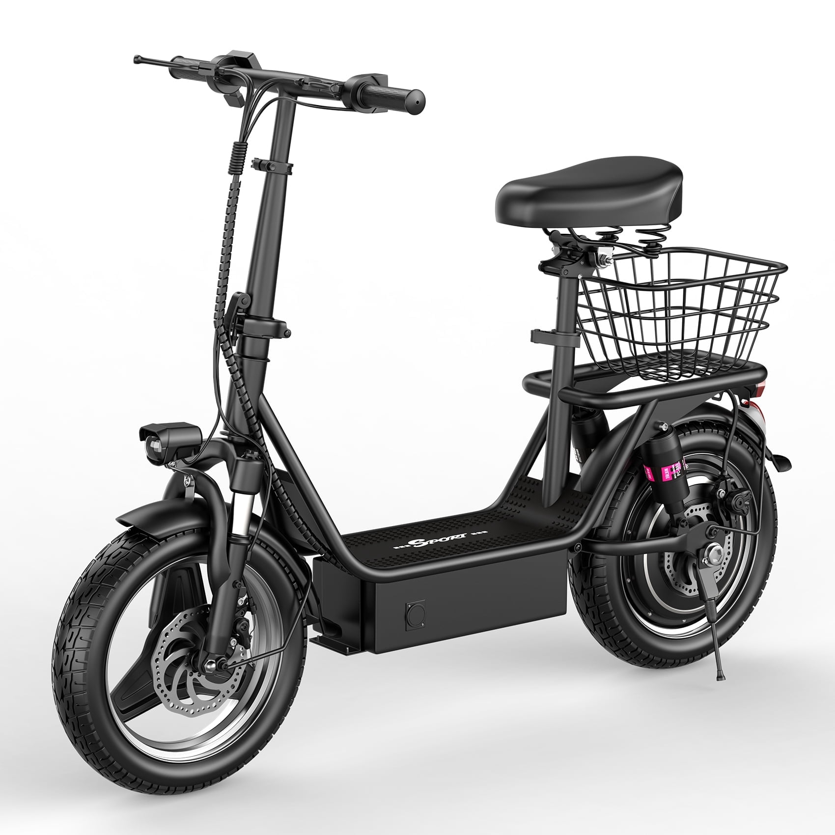 K8 Electric Scooter with Seat,650W Peak Motor 36V 13AH Commuter