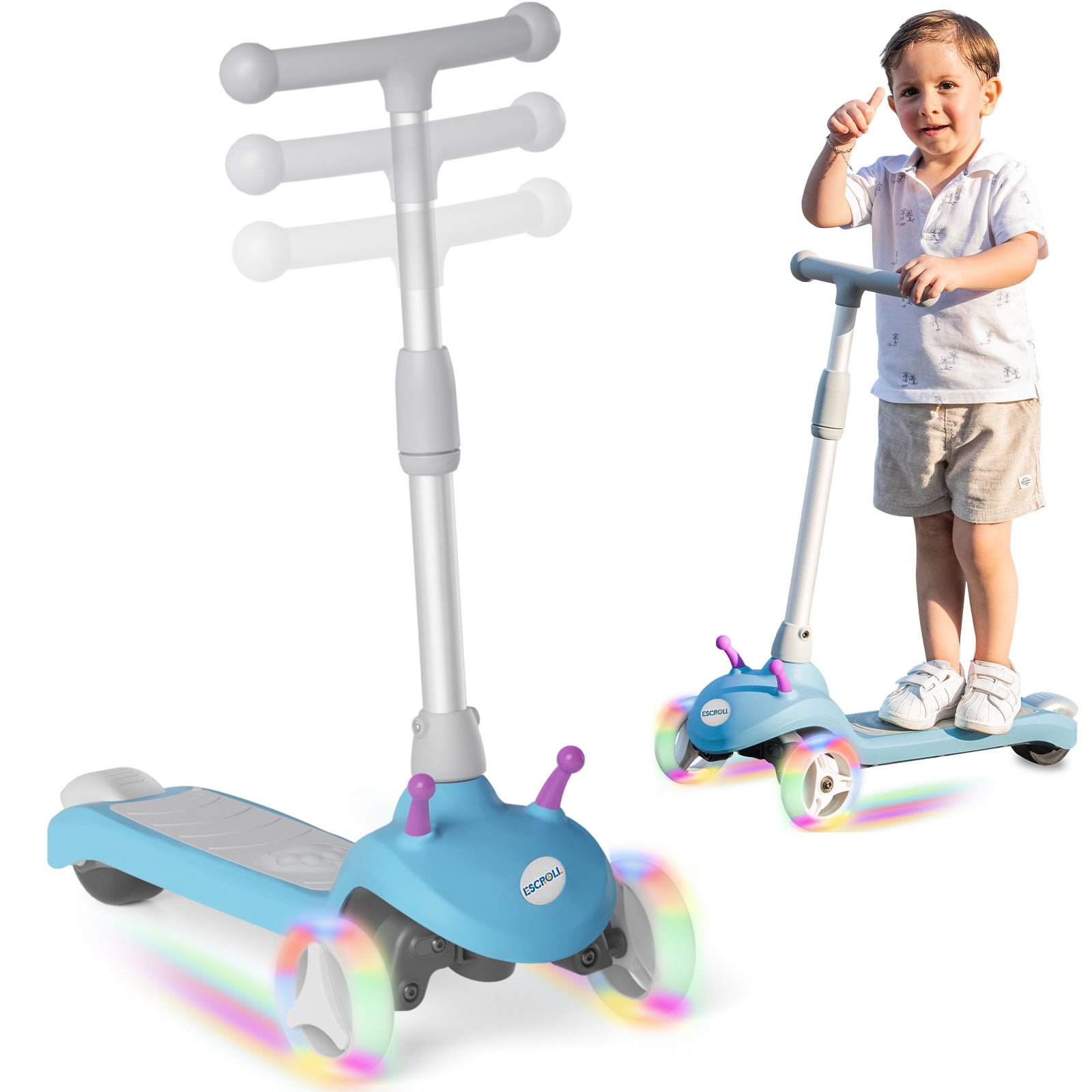 Electric Scooter for Kids 2-8, Kids Electric Scooter with Flashing LED ...