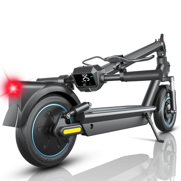 Electric Scooter Long-Range Portable Commuting Scooter - 500W Motor 10" Solid Tires, up to 25MPH and 30Miles