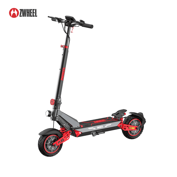 Electric Scooter - Powerful dual motors (1200W*2), top speed 63 km/h, 80 km range, 10-inch off-road tires, 48V 20Ah foldable commuter electric scooter