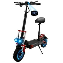 Electric Scooter with Seat, 2000W Dual Motor Electric Scooter for Adults, Folding Electric Scooter 30Mph Max Speed, 50 Miles Long Range, 12" Non-inflation Tires, 2-Day Delivery, 300LBS