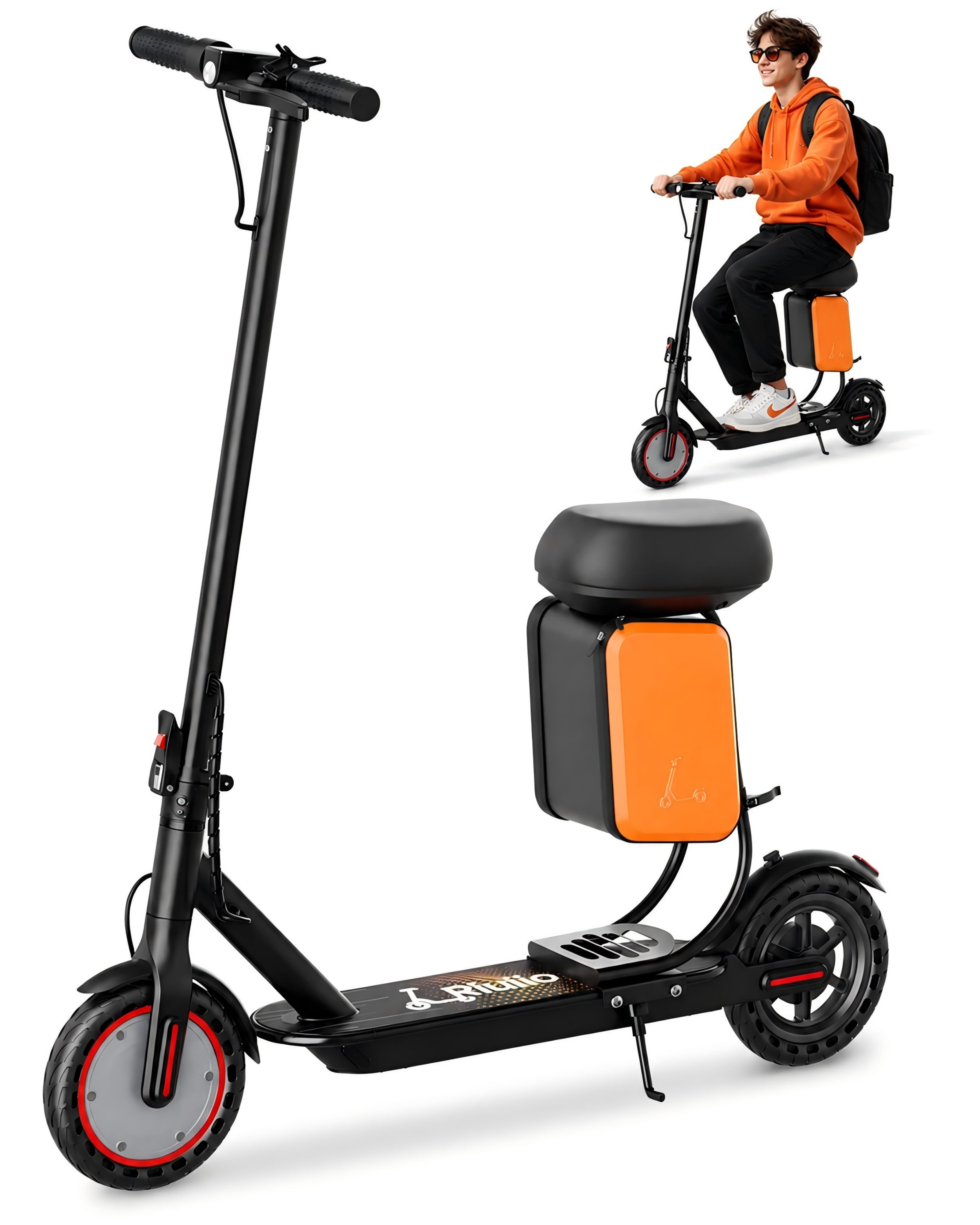 Electric Scooter with Seat for Adults, 350W Motor, 19 MPH Max Speed ...