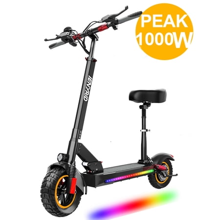 Electric Scooter W/Seat 800W Motor, 10" Tires, 45KM/H 20-40KM- IENYRID M4 Kick Scooter