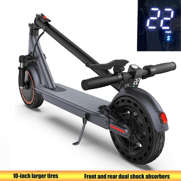Electric Scooter for Adults, 10" Biger Tires,Max 22Mph, 500W Motor, 21-28 Miles Range,Folding E-Scooter with Dual Suspension
