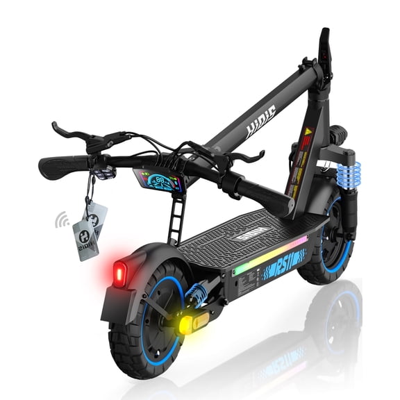 Electric Scooter for Adults, 1200W Peak,48V 25Ah,10 Inch Pneumatic Tires,31MPH Max & 55Miles,Black