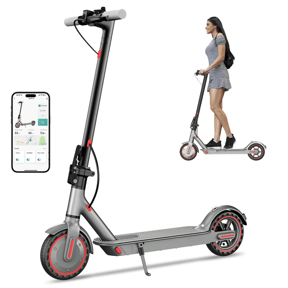 Electric Scooter for Adults - 350W Motor 8.5" Solid Tires, up to 19MPH and 16Miles Long-Range Portable E Scooter