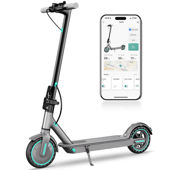 Electric Scooter for Adults - 350W Motor 8.5" Solid Tires, up to 19MPH and 16Miles Long-Range Portable E Scooter