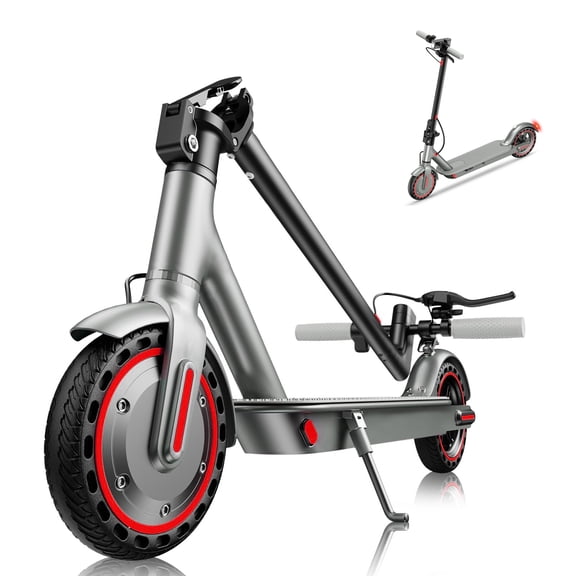 Electric Scooter for Adults - 350W Motor 8.5" Solid Tires, up to 19MPH and 16Miles Long-Range Portable E Scooter
