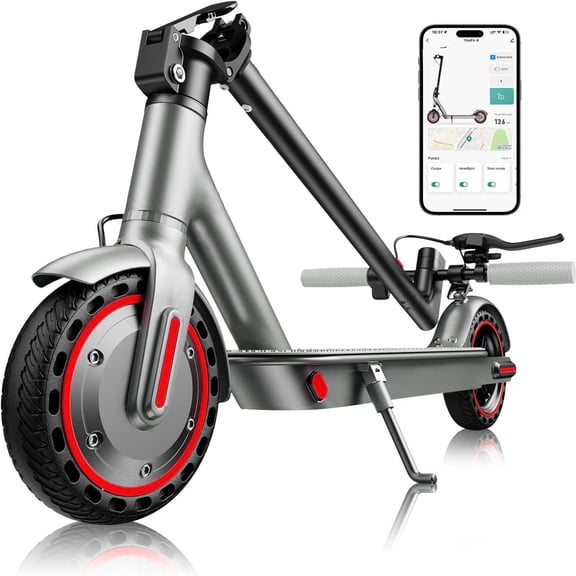 Electric Scooter for Adults - 350W Motor 8.5" Solid Tires, up to 19MPH and 16Miles Long-Range Portable E Scooter