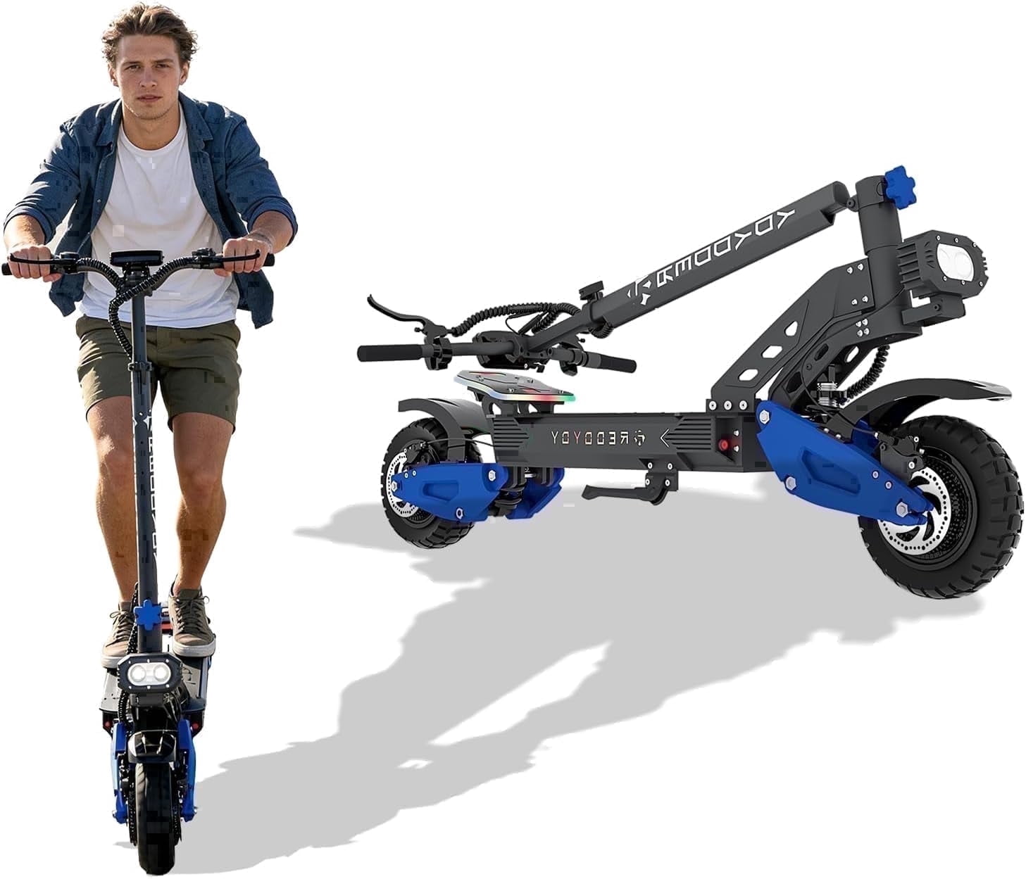 Electric Scooter for Adults, 3600W Dual‑Motor, 45MPH, 50‑Mile Range, 10.5" Off‑Road Tires