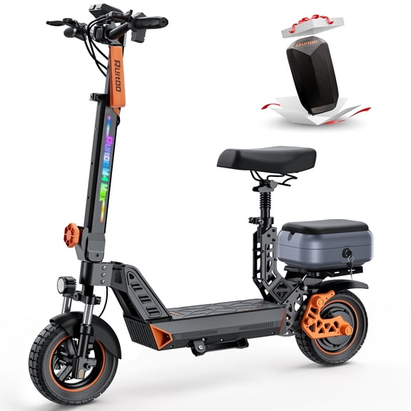 Electric Scooters for Adults, 31 Mile Range,28 MPH Top Speed, 1000W Folding E-Scooter with Seat & Storage Box,10" Off-Road Pneumatic Tires