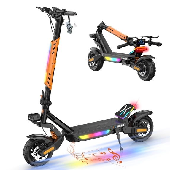 Electric Scooter Adults, Peak 1200 Motor, 31MPH Top Speed & 34Miles Range, 48V 15AH Big Battery, 10" Off-Road Tire