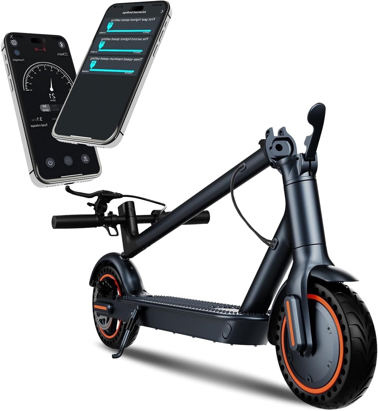 HILLVIGO Foldable Electric Scooter for Adults, 500W Peak Motor, 8.5" Flat-Free Tires,19 MPH & 20 Miles Range E Scooter for Adults with Double Braking System and App Control