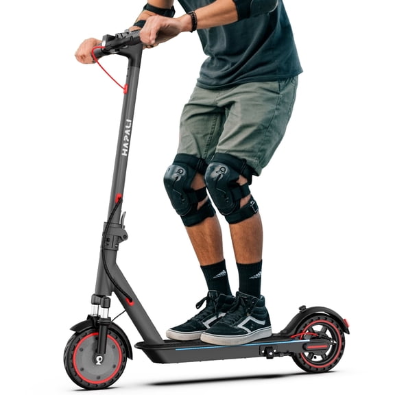 Electric Scooter for Adults, 550W Motor, 23-Mile Range, Built-in Lights, Front Suspension, Foldable