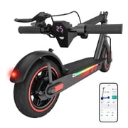 Electric Scooter for Adults, 600W, 30 Miles & 25 MPH Max, 10'' Solid Tires Portable Folding Design Commuting E-Scooter Red